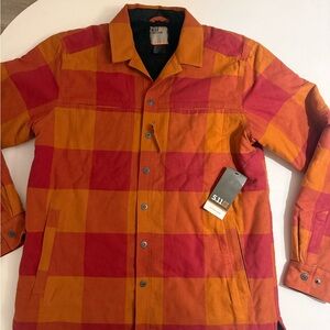 5.11 Tactical Seth Shirt Jacket Mens Size Medium Sherpa Lined Snap Button NWT